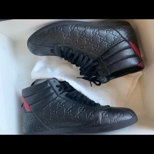 Black Gucci high tops only worn once